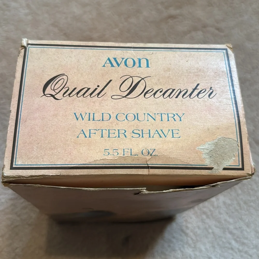 Avon vintage 1970s Quail Decanter with original box